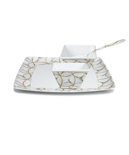 Bataniya Triple Coated 4-Piece Dinner Set, A Testament To Sophistication And Durability In Melamin Crockery.