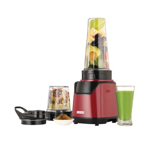 Usha Blender Nutrimagna Pro | 600W |On The Go Blender| Stainless Steel Blades| Spill Proof Spout And Store Lid | 2 Blade Assembly | Maroon