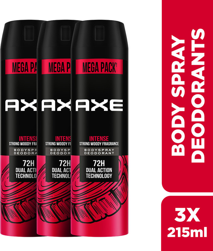 Axe Intense Body Spray  –  For Men(645 Ml, Pack Of 3)