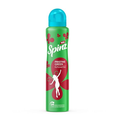 Spinz Pristine Green Perfumed Aerosol Deo For Women, With International Fragrances For Long Lasting Freshness And 24 Hours Protection From Odour Causing Bacteria, 200Ml