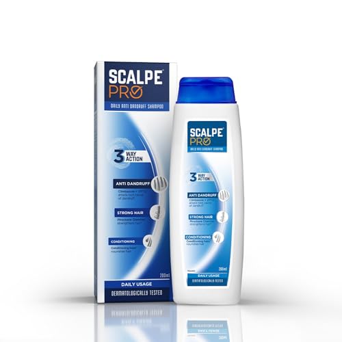Scalpe Pro Daily Anti-Dandruff Shampoo, Removes Dandruff From Source, Helps With Itching, Irritation & Redness, Strong & Smooth Hair, Dermatologically Tested Solution, For Women & Men, 200 Ml