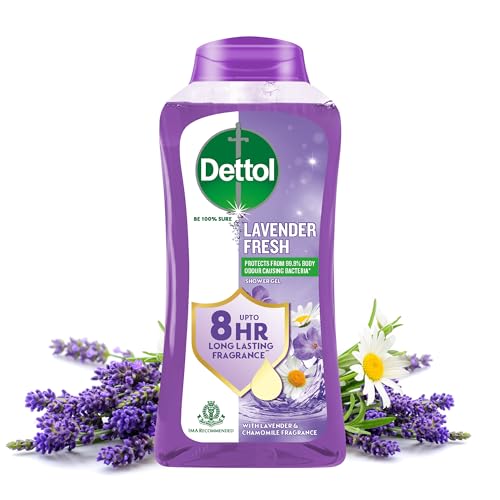 Dettol Body Wash And Shower Gel For Women And Men, Lavender Fresh- 250Ml | | 8Hr Long Lasting Fragrance