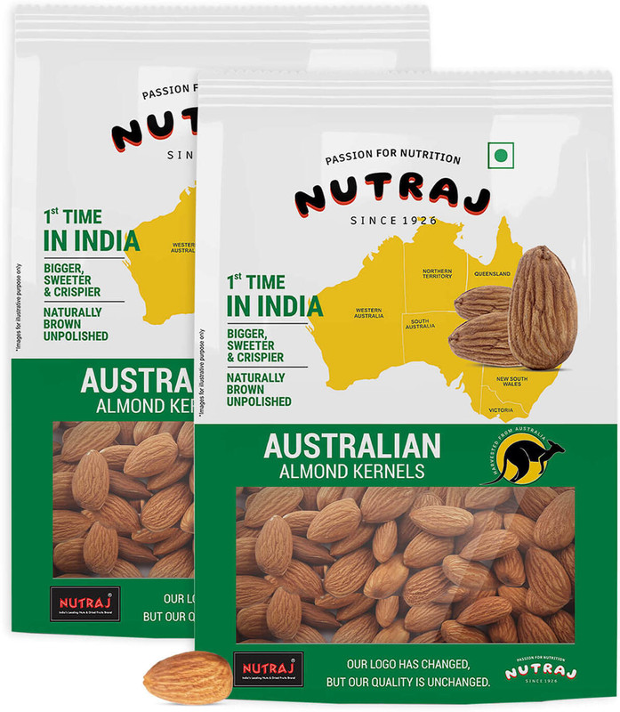 Nutraj Australian Almond 1 Kg (500G X 2), Australian Badam 1 Kg, Dry Fruits Almonds(2 X 0.5 Kg)
