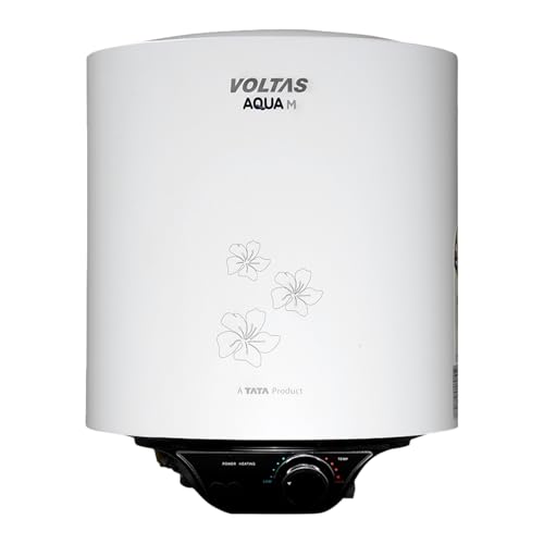 Voltas Aquam 5-Star 15L Water Heater 2000W, Warranty Of 7 Years On Tank, 3 Years On Heating Element, 2 Years On Product By Voltas|Free Installation| Free Connecting Pipe|Copper Element|8 Bar (White)