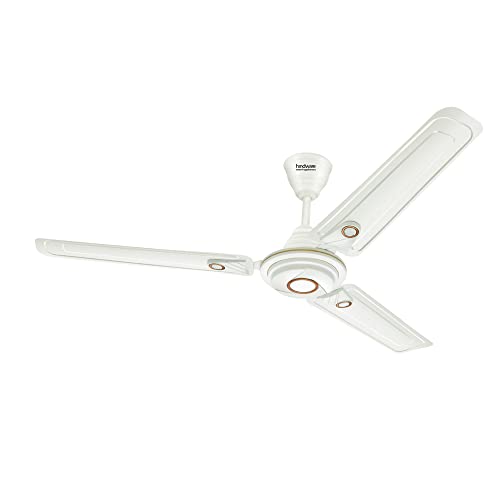 Hindware Smart Appliances Caeli Bianco Star Rated Ceiling Fan 1200Mm 425 Rpm Energy Efficient Silent Air Delivery Fan For Home Comes With 52 W Copper Motor And Aerodynamic Blades