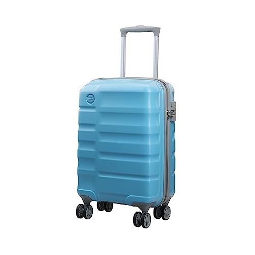 Vip Ceptor Pro Ultra Strong Polycarbonate Hard Sided Cabin Luggage Spinner Suitcase Dual 8 Wheels With Anti-Theft Zipper (Cabin, 55Cm, Oscar Blue)