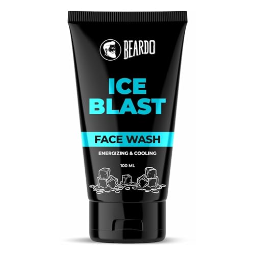 Beardo Ice Blast Cooling Facewash For Men, 100 Ml | Instant Icy Freshness | Aloe Vera Face Wash, Vitamin E & Menthol For Cool Lock Technology | Refreshing & Hydrating Facewash