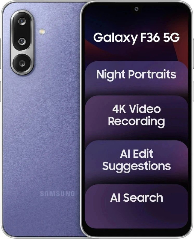 Samsung Galaxy F36 5G (Violet, 128 Gb)(6 Gb Ram)