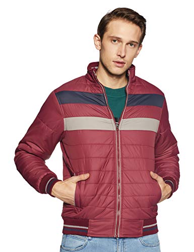 Qube By Fort Collins Men’S Bomber Jacket (1220_Xl_Maroon)