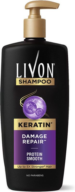 Livon Keratin Shampoo For Women & Men |Repairs Damaged Hair |Smooth & 5X Stronger Hair(650 Ml)