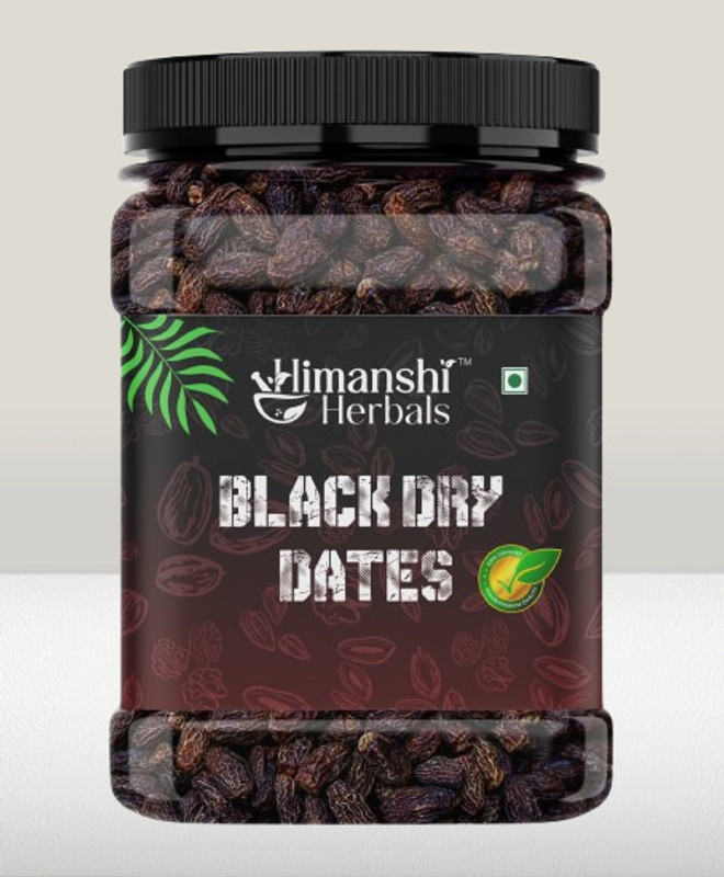 Himanshi Herbals Premium Black Dry Dates|Sukha Khajoor,Healthy & Nutritious Snack |Chuara Dry Dates(1 X 1000 G)