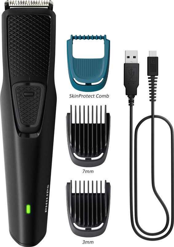 Philips Bt1233/18, Dura Power Tech, Skin Safe Trim Trimmer 30 Min  Runtime 4 Length Settings(Black)