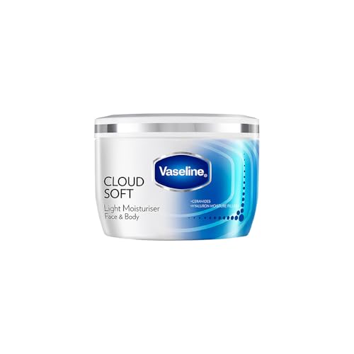 Vaseline Cloud Soft, Light Moisturiser, 300 Ml, For Plump, Soft Skin, With Ceramides & Hyaluron Fillers, 10X Hydration Volume, Non-Sticky