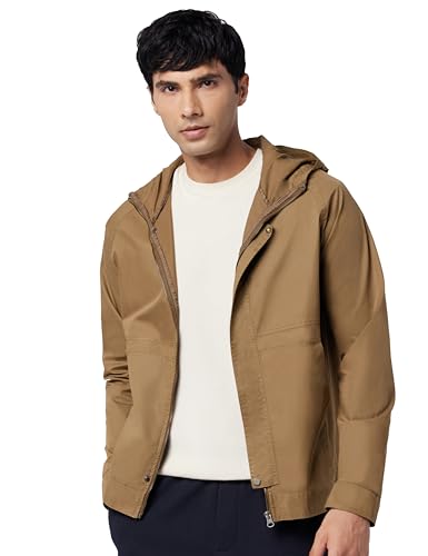 Qube By Fort Collins Cotton Men’S Parka Standard Length Coat (D1881Az_Khaki