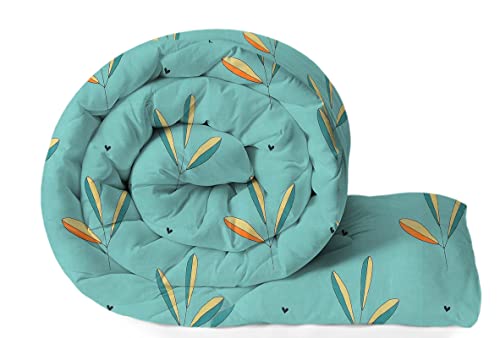 Vas Collections 220 Gsm Microfiber Reversible Ac Comforter/Blanket For Winter/Quilt/Duvets For Double Bed Size(230X250 Cm, Light Green)