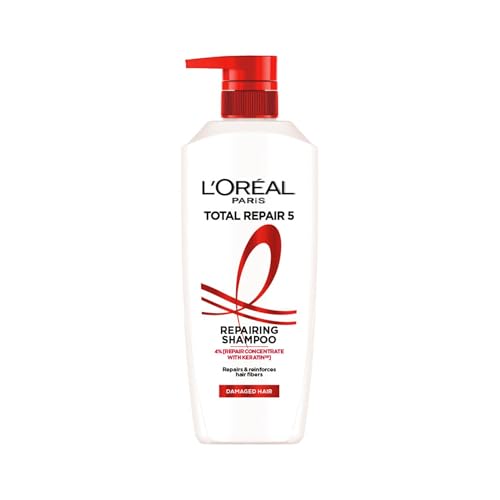 L’Oreal Paris Total Repair 5 Shampoo, For Repairing 5 Signs Of Damaged Hair, With Keratin Xs | 800Ml