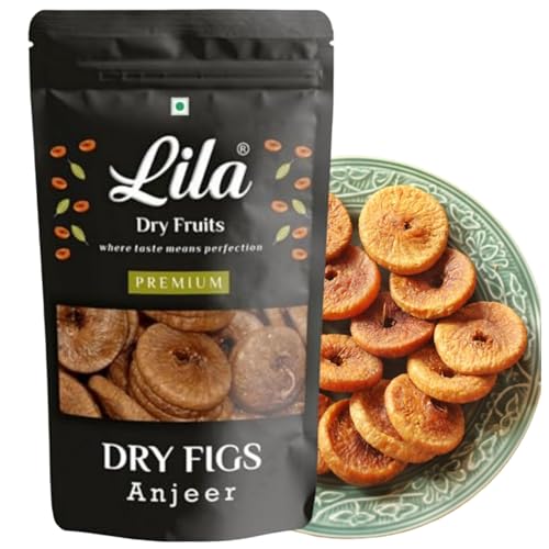 Lila Dry Fruits Natural Dried Anjeer 200 Gms Pouch Pack | Dry Fig For Healthy Snacking, Dieting & Breakfast | Rich Source Of Fibre Calcium And Iron | High In Minerals | Perfect For Giftings
