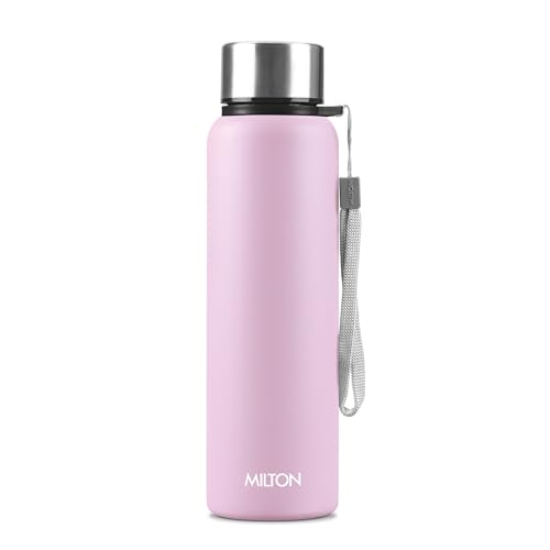 Milton Brim 1000 Stainless Steel Water Bottle 875 Ml, Single Walled, Isi Certified I Leak Proof Lid, Rust Proof I For School, Office, Gym I Purple