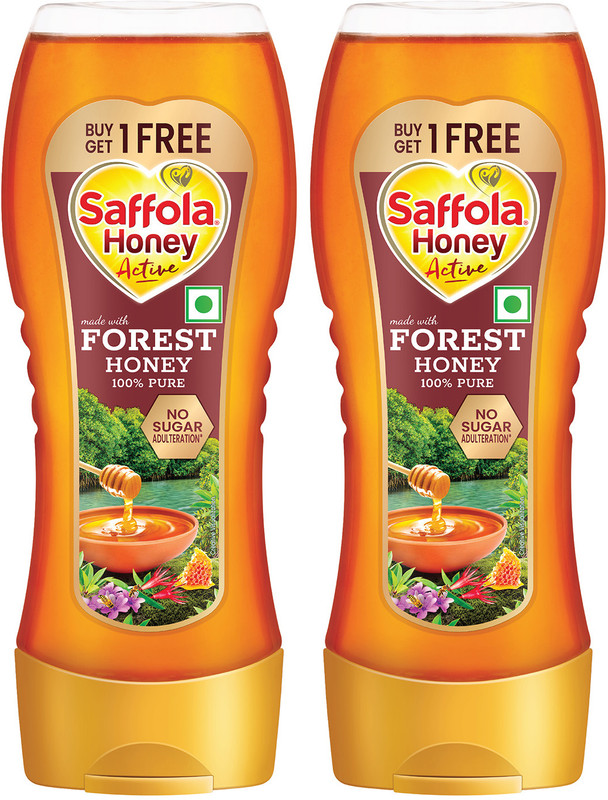 Saffola Honey Active, Made With Sundarban Forest Honey, 100% Pure(2 X 350 G)