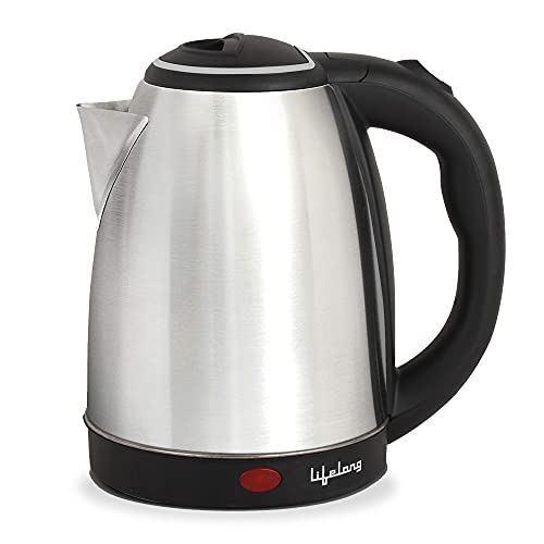 Lifelong Isi Certified Electric Kettle 1.5L With Stainless Steel Body, Easy And Fast Boiling Of Water For Instant Noodles, Soup, Tea Etc. (1 Year Manufacturer’S Warranty, Silver, Llek15) 1500 W