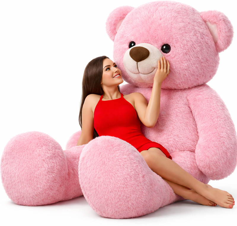 Vtb Retail 4 Feet Pink Very Cute Long Soft Huggable American Style Teddy Bear  – 119 Cm(Pink)
