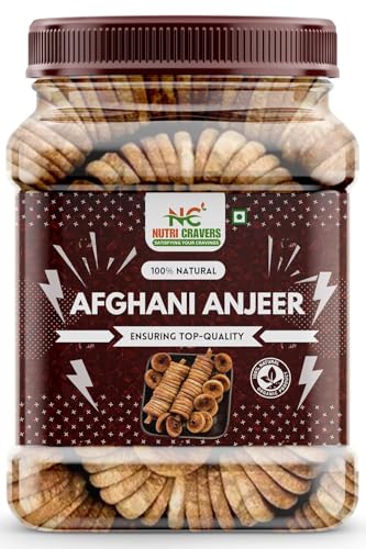 Nutri Cravers Premium Afghani Anjeer 1Kg Naturally Soft Juicy Dried Figs Dry Fruit | No Added Sugar | Rich Source Of Fiber | Low In Fat | Healthy Snack Jar Pack