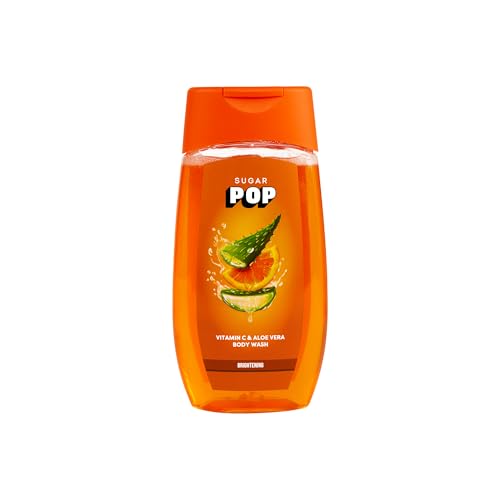 Sugar Pop Vitamin C & Aloe Vera Body Wash | Contains Vitamin C | Brightening Body Wash | Lasting Hydration | 250Ml