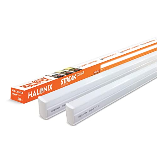 Halonix 20W Led Cool White Batten, Pack Of 2, (Streak Squar), B22D