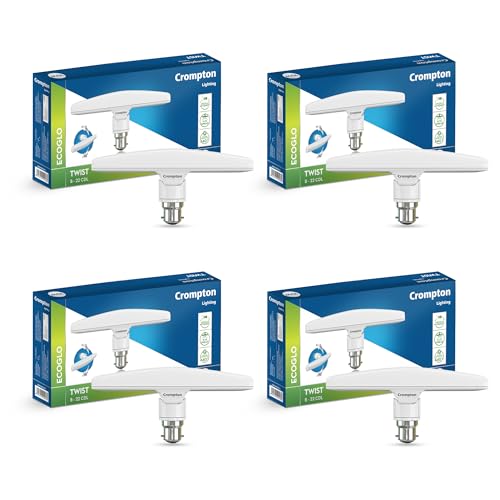 Crompton Twist – T Lamp, 10 W (Cool Day Light), Pack Of 4