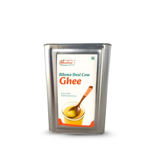 Madhur Farm Bilona Desi Cow Ghee, Pure Clarified Butter (15L)