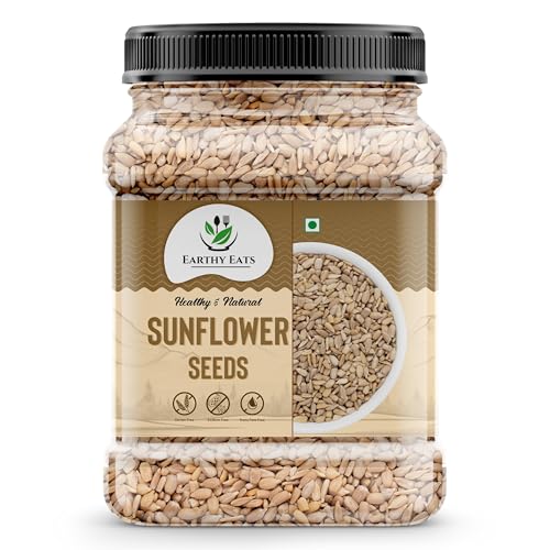 Earthy Eats Premium Raw Sunflower Seeds For Eating 400Gm | Premium Natural Seeds For Eating, Snacking, Salads, Baking & Cooking | Healthy Diet Food Snack Fresh Crunchy & Versatile Ingredient