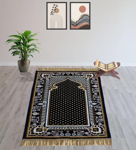 Homitecture Janamaz Prayer Mat – Turkey Soft Velvet Namaz Mat | Premium Aasan For Daily Salah, Janimaz Namaz, Comfortable & Durable Prayer Mat | 44X27 Inch, (08)