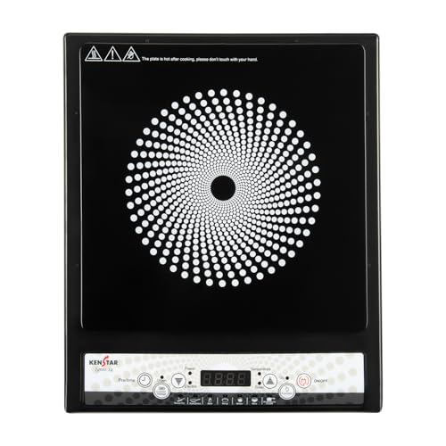 Kenstar 1400 W Induction Cooktop Push Button (Black, Ignis 14 1400 W)