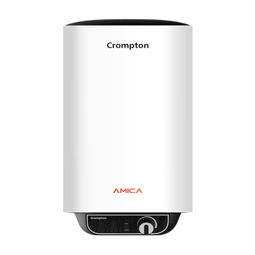 Crompton Amica 15-L 5 Star Rated Storage Water Heater (Geyser) With Free Installation (Black And White)