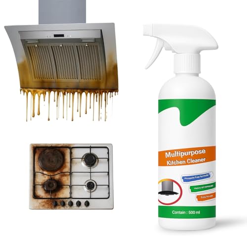 Zoiy Kitchen Cleaner Spray For Oil & Grease Stain Remover All-Surface Non-Toxic & Non-Flammable Magic Degreaser Powerful Kitchen Cleaning Liquid With Fresh Scent 500 Ml
