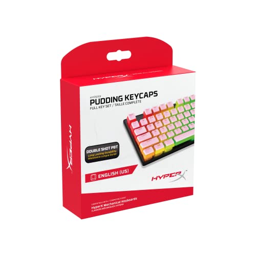 Hyperx Pudding Keycaps – Full Key Set – Pbt – Pink (644H7Aa#Aba)