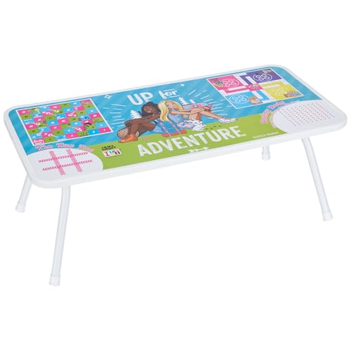 Amazon Brand – Jam & Honey Barbie Foldable Ludo Table For Kids | With Dice & Pawns | Ergonomic Table Desk | Indoor Game & Study Use | Age 3+ | Multicolour