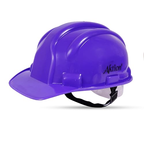 Aktion Ak H01_Wht Safety Helmets Nape Type, Color: Blue, Pack Of 5, Is 2925:1984