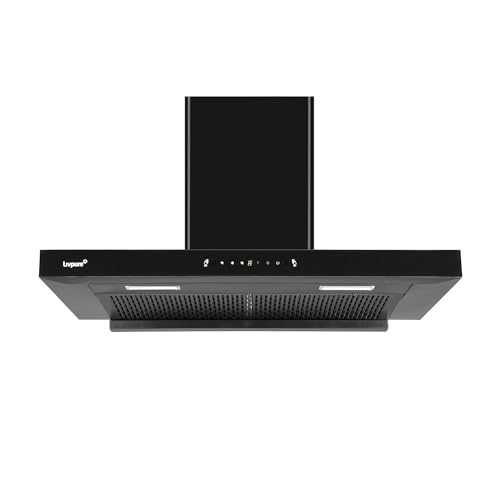 Livpure Fenix 90 Cm | T-Shape Chimney | 1400 M³/Hr Suction | Filterless | Touch & Gesture Control | Low Noise | 10 Years Motor + 2 Years Comprehensive Warranty | Black