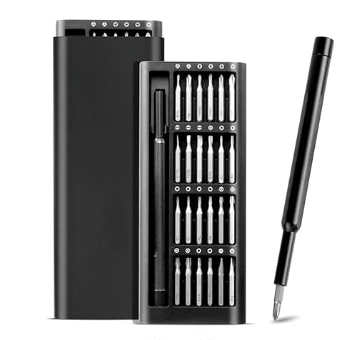 Vannar Sena 24 In 1 Mini Precision Screwdriver Set With S2 Steel Bits For Mobile Phone, Tablet, Pc & Household Repair Tool Kit – Black (Abs Plastic- Screwdriver Handle)