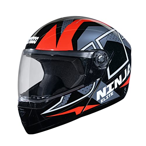 Studds Ninja Elite Super D6 Flip-Up Full Face Helmet N2 Black-L