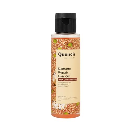 Quench Damage Repair Hair Oil With Quinoa Protein & Ceramides For Dull, Dry & Damaged Hair | Deeply Nourishes | Strengthens Brittle Hair | Made In Korea (100Ml)