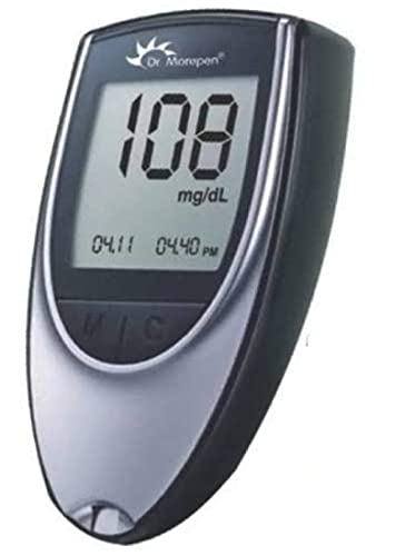 Dr. Morepen Gluco-One Bg-03 Blood Glucose Monitor, Silver (No Test Strips)