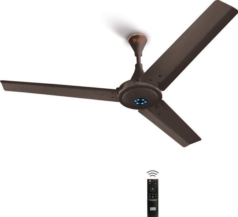 Kuhl Prima A6 Decorative Power Saving|Saves Upto 65% Electricity With 5 Year Warranty Bldc Motor With Remote 1200 Mm Ceiling Fan(5 Star | Espresso | Pack Of 1)