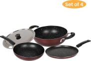 Sigriwala Classic Long Life Durable 4 Pc Set Non-Stick Coated Cookware Set(Aluminium, 4 – Piece)
