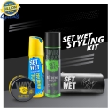 Set Wet Men’S Styling Kit-Deodorant(150Ml),Clay Hair Wax(60G),Hair Spray(200Ml) & Pouch Hair Wax(4)