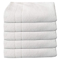 Heart Home 100% Cotton 5 Pieces Full Size Bath Towel 30″X60″ (White)- Cthh3706