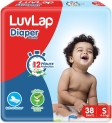 Luvlap Diaper Pants Small (Sm) 4 To 8Kg, 38 Count, Baby Diaper Pants, With Aloe Vera Lotion For Rash Protection, With Upto 12 Hour Protection – S(38 Pieces)