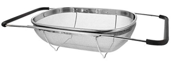 Kitchen Kemistry, Expanding Sink Strainer Retractable Drain Basket Kitchen Gadget – 36.5 Cm – Silver