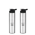 Pigeon Stainless Steel Inox Hydra 750 Drinking Water Bottle 700 Ml Pack Of 2 Combo – Silver